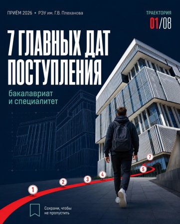 Главные даты поступления