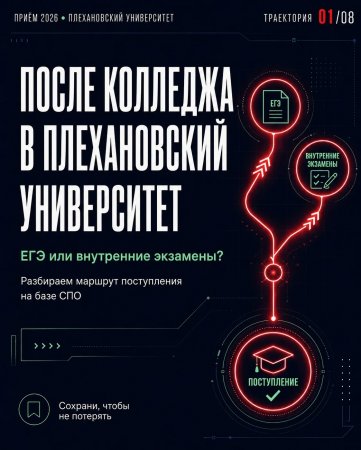 После колледжа можно поступать в Пятигорский филиал РЭУ им. Г.В. Плеханова не только по результатам ЕГЭ